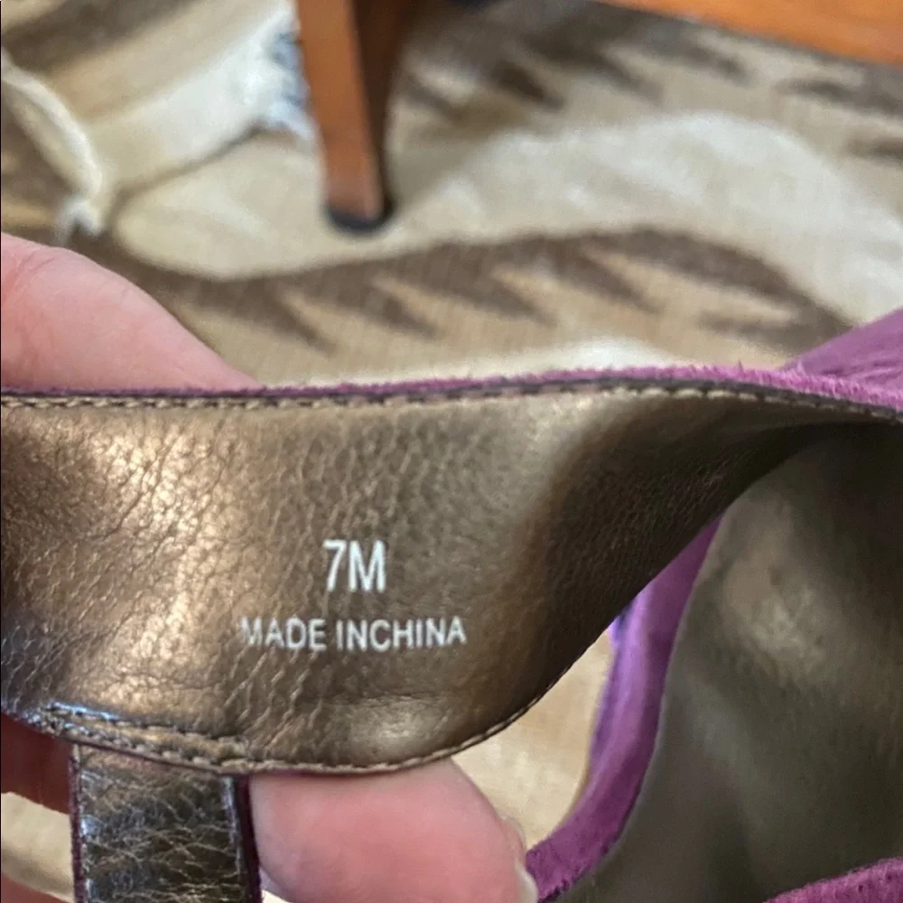 Moda Spana Suede Sling-backs Fuchsia 7 - Picture 10 of 13